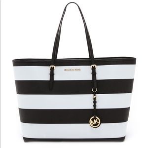 Michael Kors Jet Set Travel Stripe Medium Tote